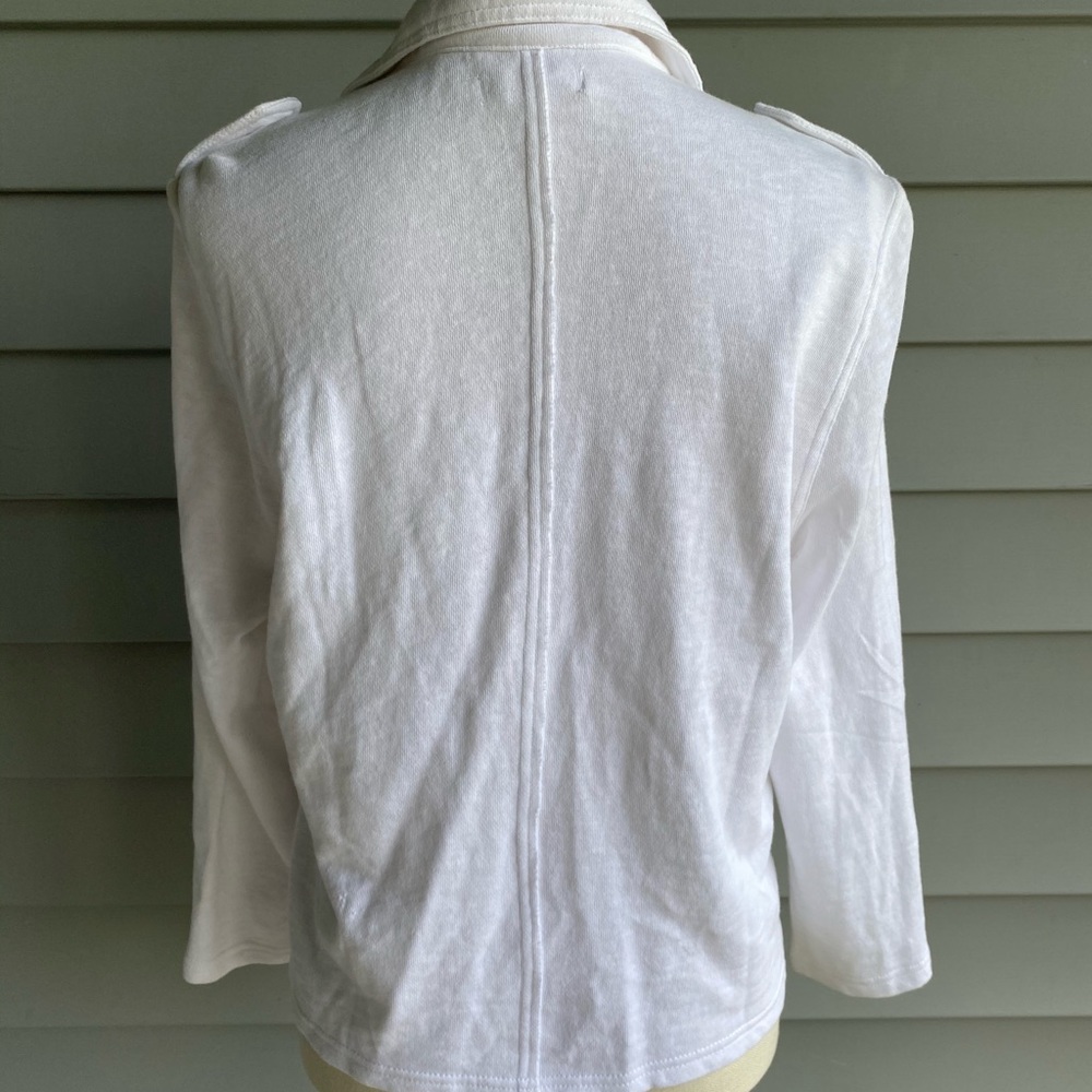 White terry biker style jacket - Picture 8 of 13
